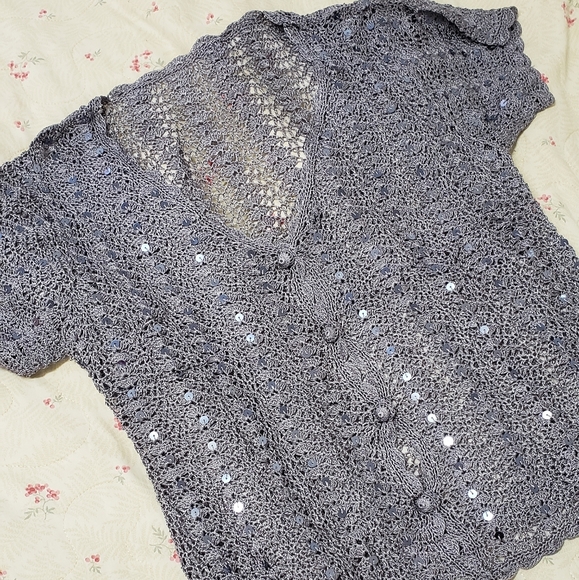 Sequin Crochet Top - Picture 2 of 3
